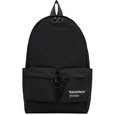 Off-white Quote Backpack In Black