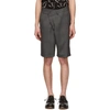 R13 R13 GREY CHECK CROSSOVER SHORTS