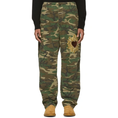 Dolce & Gabbana Dolce And Gabbana Green And Brown Camo Cargo Pants