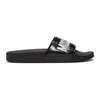 Moschino Black Logo Pool Slides In 000 Black