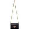 GUCCI BLACK GG MARMONT CELLARIUS WALLET BAG