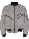 HAIDER ACKERMANN HOUNDSTOOTH MULTI POCKET ZIPPER BOMBER JACKET