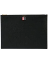 THOM BROWNE THOM BROWNE LARGE LOGO CLUTCH - BLACK