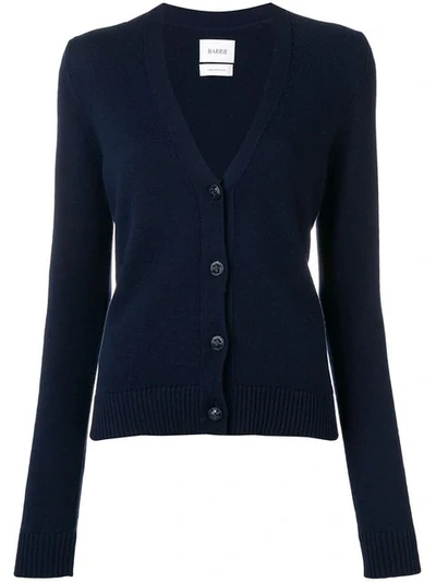 Barrie Embossed Button Cardigan In Blue