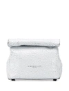 SIMON MILLER SIMON MILLER CRACKLE LUNCH BAG CLUTCH - WHITE