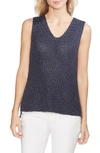 VINCE CAMUTO SPECKED SHINY SLEEVELESS SWEATER,9129218