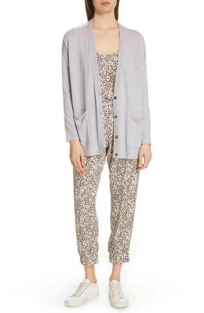Atm Anthony Thomas Melillo Lunar Leopard-print Cropped Silk Sweatpants In Lunar Combo