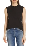 Atm Anthony Thomas Melillo Sleeveless Cotton-jersey Top In Black