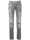 DOLCE & GABBANA DISTRESSED SKINNY JEANS