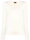 N•peal V-neck Jumper In White