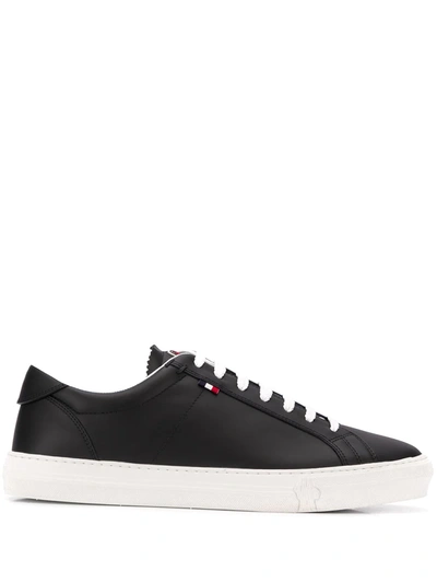 Moncler Lace-up Low Trainers In Black