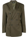 Dsquared2 Double-breasted Blazer In Green
