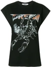 Msgm Dream Scorpion Print T-shirt In Black
