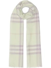 BURBERRY LIGHTWEIGHT CHECK WOOL AND SILK SCARF