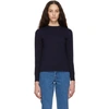 A.p.c. Juliette Cotton-cashmere Blend Pullover In Iak Dark Na