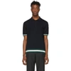 MONCLER NAVY COLORED TRIM POLO