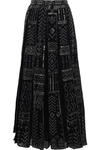 VALENTINO EMBELLISHED WOOL AND SILK-BLEND MESH MAXI SKIRT,3074457345620105251