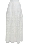 VALENTINO TIERED LACE MAXI SKIRT,3074457345620169173