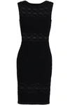 ANTONINO VALENTI WOMAN PANELED KNITTED MINI DRESS BLACK,AU 2507222119582158