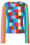 VALENTINO COLOR-BLOCK CASHMERE SWEATER,3074457345620295739