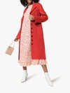 Ganni Goldstone Floral Print Crepe Dress In 135 Egret