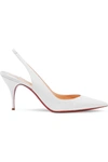 CHRISTIAN LOUBOUTIN CLARE 80 PATENT-LEATHER SLINGBACK PUMPS