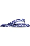 PEDRO GARCIA + RAQUEL ALLEGRA KANAME PRINTED SATIN FLIP FLOPS