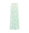 PRADA FLORAL CRÊPE MIDI SKIRT,P00366302