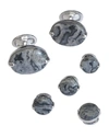 JAN LESLIE OVAL AGATE CUFFLINKS & STUD SET,PROD145730211