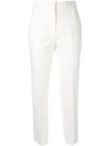 MSGM SLIM CROPPED TROUSERS