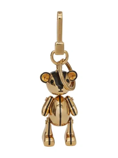 Burberry Gold-plated Thomas Bear Charm In Black / Light Gold