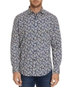 Robert Graham Garnet Floral-printed Classic Fit Shirt In Blue