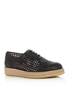 FERRAGAMO MEN'S ANDORRA OPEN-WEAVE LEATHER OXFORDS,0710945