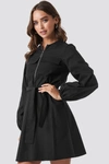TRENDYOL Zipper Detailed Dress Black