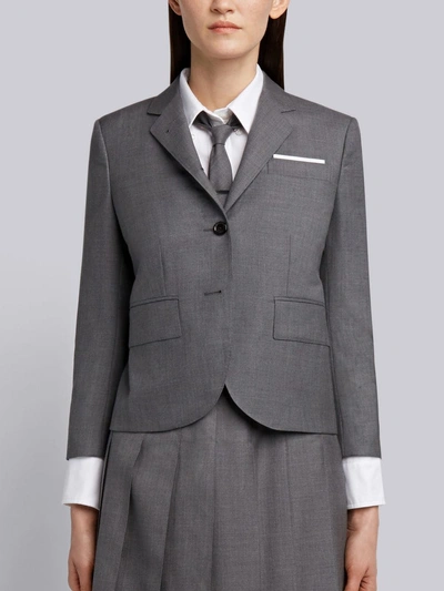 Thom Browne Medium Grey Super 120s Twill Wool High Armhole Jacket