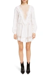 ISABEL MARANT ROWINA CROCHET LACE INSET LONG SLEEVE DRESS,RO1304-19P029I