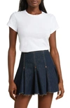 Re/done X Hanes Modern Cotton 1960s Slim Tee In Optic White