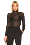 DION LEE DION LEE OPACITY PLEAT SWEATER IN BLACK,DION-WK45