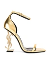 SAINT LAURENT Logo Ankle Strap Heel,SLAU-WZ462