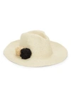 HAT ATTACK TWO-TONE STRAW FEDORA,0400097013983