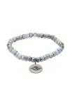 BAVNA Sterling Silver, Coated Sapphire, Diamond & Blue Sapphire Bead Bracelet