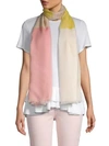 CALVIN KLEIN Colorblock Frayed Scarf