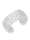 ADRIANA ORSINI Crystal Floral Cuff Bracelet