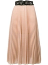 CHRISTOPHER KANE LACE CROTCH PLEATED SKIRT