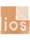 Acne Studios Toronty Logo Scarf In Brown