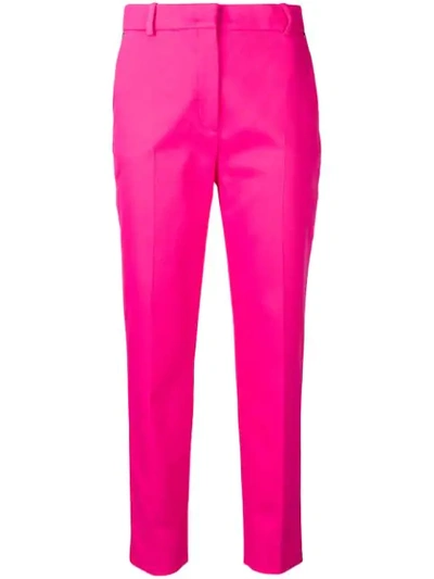 Emilio Pucci Neon Wool-blend Twill Slim-leg Pants In Pink