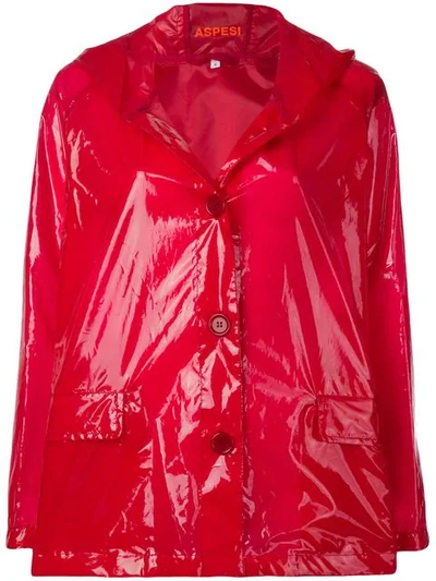 Aspesi Hooded Jacket In Red