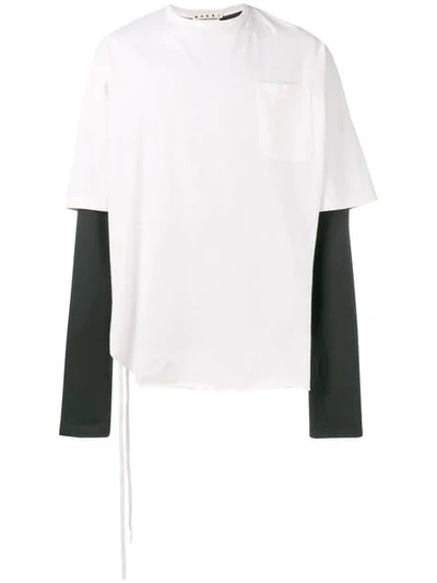 Marni Layered T-shirt - 粉色 In Rosa Nero