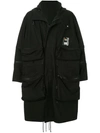 UNDERCOVER UNDERCOVER BLACK GRAPHIC RAINCOAT - 黑色