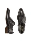 GUCCI SHOES BLACK ITALIAN HANDCRAFTED LEATHER OXFORD DRESS SHOES